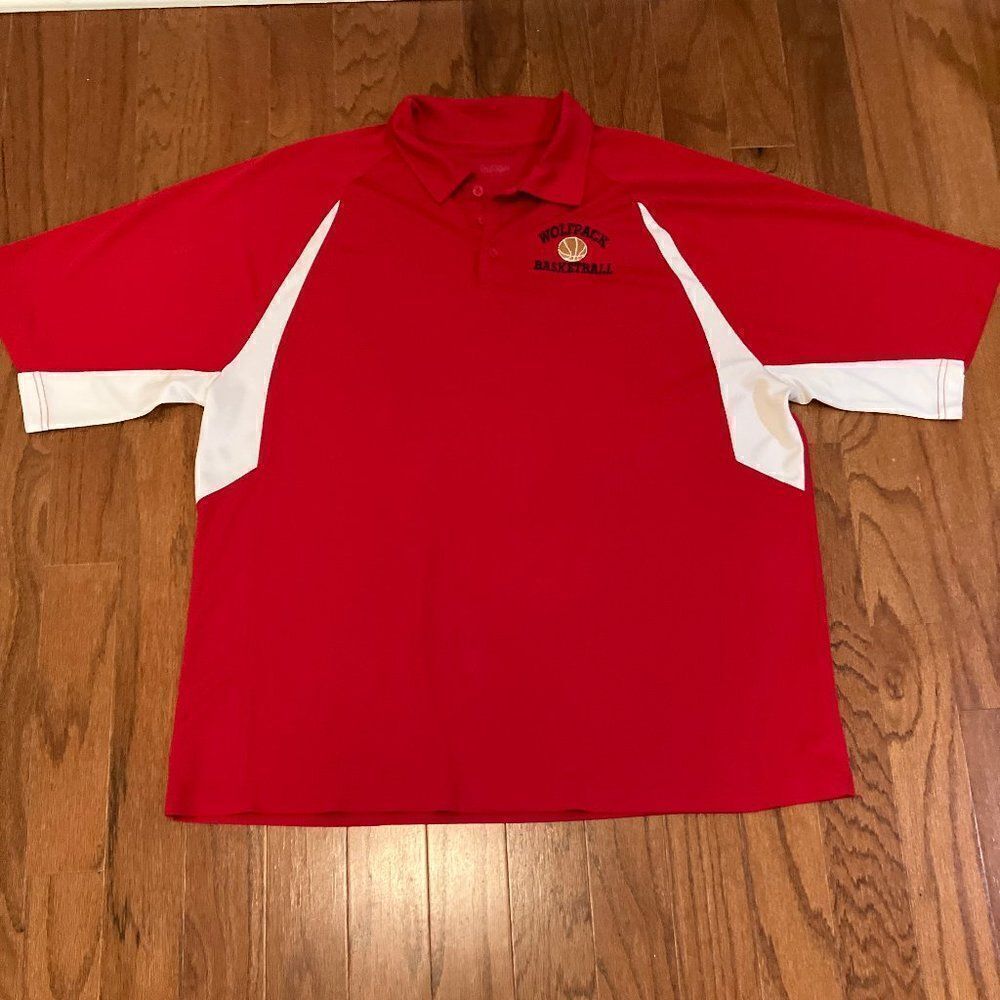 NCSU Basketball Knit Polo Sz 2x